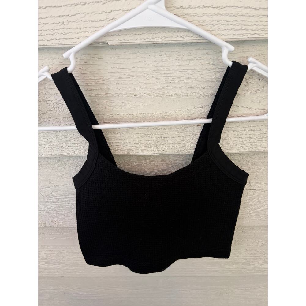 Forever 21 Black Waffle Knit Cropped Tank Top – Size S/M – NWT - Picture 4 of 7